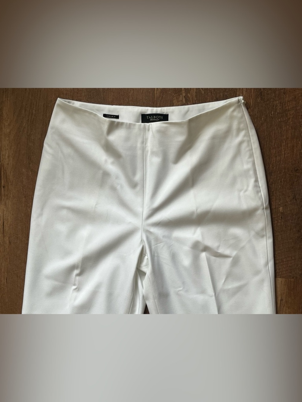 NWT Talbots Women's Classic Side Zip White Dress Pants Size 8 - Picture 2 of 5
